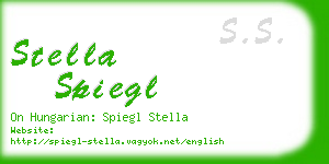 stella spiegl business card